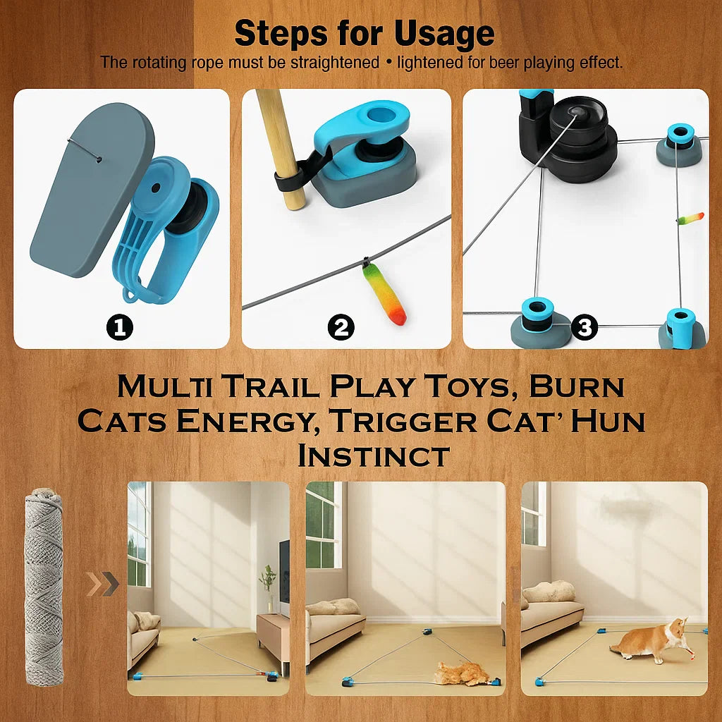 “Manual Chase Wand for Structured Hunting Play Sessions”
